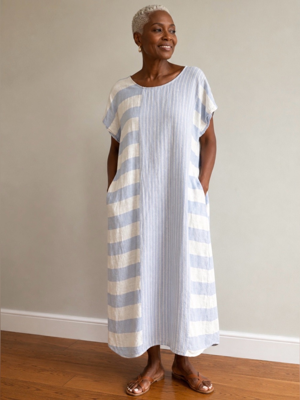 Beyond Capri Italian Linen Dress OS
